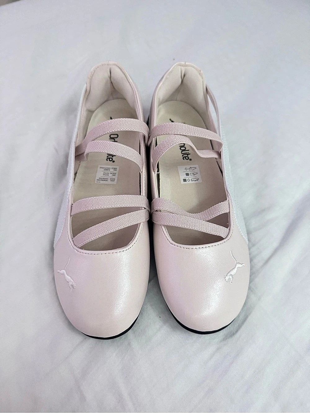 Puma Speedcat Ballet Metallic Pink & White Flats US 8.5